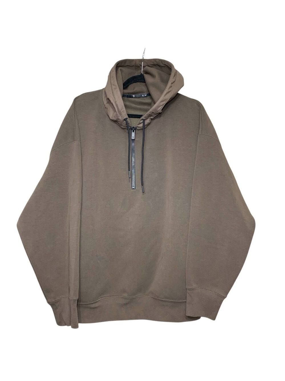 Jil Sander +J X Uniqlo Brown Hoodie Sweater Jacket XL Zip Relaxed Fit Sweatshirt